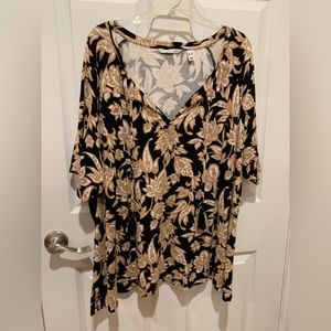 Gold, black and white leaf 3X